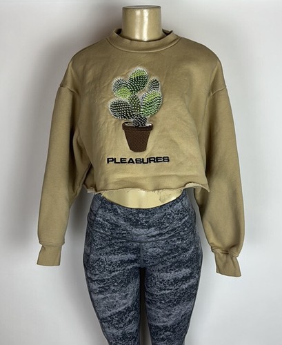Pleasures Spike embroidery rib-trimmed sweatshirt Cropped SZ M personalized