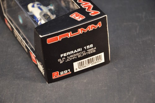 FERRARI 158 GP MÉXICO 1964 JOHN SURTEES R291 1/43 DIE CAST BRUMM HECHO EN ITALIA - Imagen 3 de 3