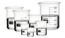 Borosilicate 3.3 Glass Beaker 10 ml, 25 ml, 50 ml, 100 ml, 250 ml, 500 ml, 1000
