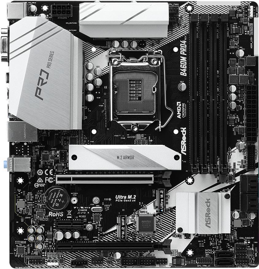 【未使用】ASRock B460M Pro4 FOR ASROCK B460M Pro4 Motherboard Supports 10900K 10700K 100