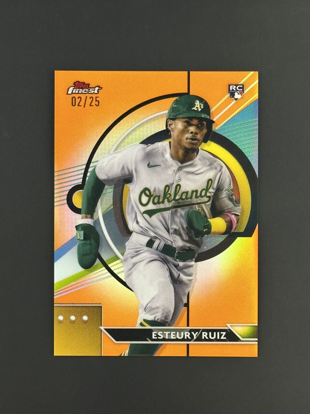 2023 Finest #97 Esteury Ruiz Finest Orange Refractor #/25