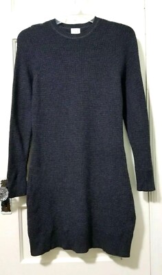 FLASH SALE!! A New Day STRETCH Bodycon Waffle Jersey Knit Dress XS Dark Gray EUC