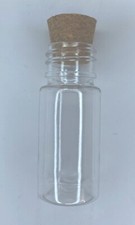 Small Plastic Bottles 68 pieces with Cork 74 pieces Lids - New