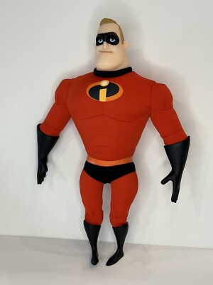 Disney Pixar Mr. Incredible Plush Vinyl Parts 14'' Incredibles Jakks Pacific