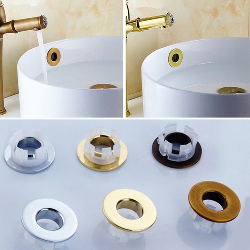 Bathroom Basin Sink Overflow Cover Trim Ring Insert Hole Round Cap Faucet #