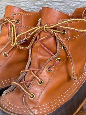 Vintage LL Bean Duck Boot Leather Rubber Maine Hunting Size  display picture 3