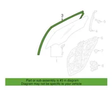 NEW OEM 2015-2019 Hyundai Sonata Run Channel Rear Window Right 83540-C2000