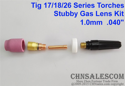 5 pcs TIG Welding Torch Stubby Gas Lens Kit for Tig WP-17/18