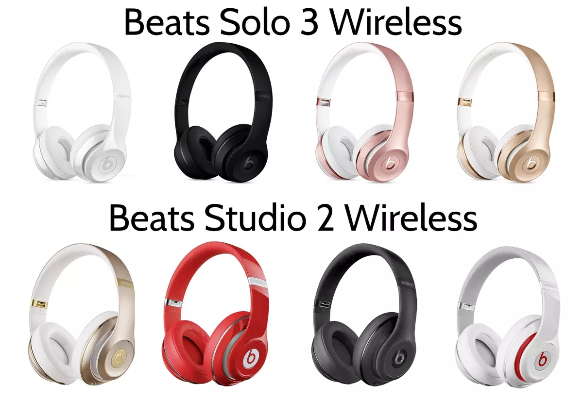 Authentic Beats Dre Solo 3 Studio 2 Wireless Bluetooth Headband Headphones |