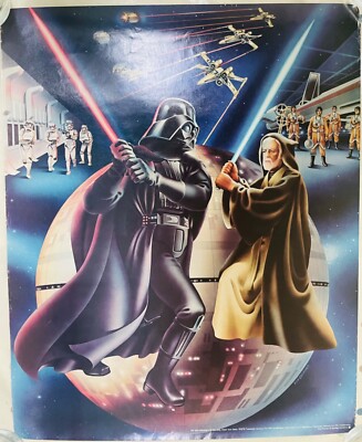 Star Wars - Rare Vintage Ken Goldammer Poster, Jedi Duel - Procter & Gamble 1978