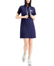Michael Kors L17642 Womens True Navy Hoodie Logo Dress Size Medium