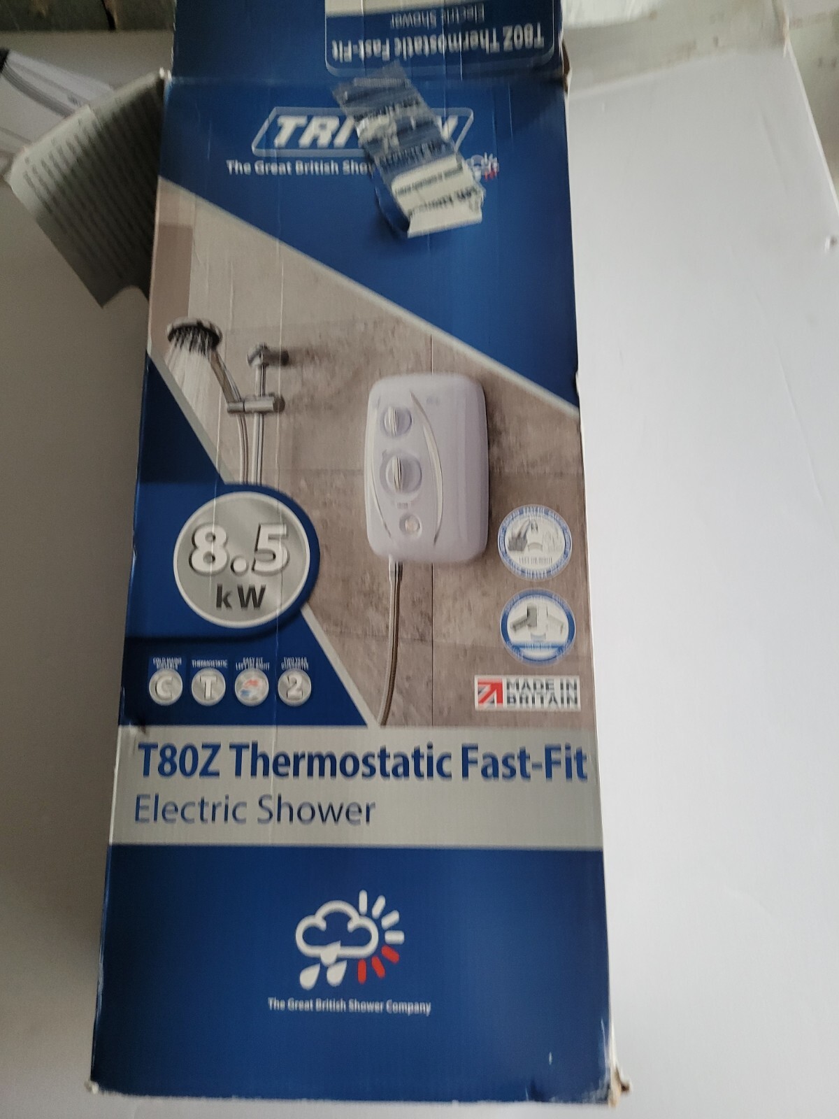 Triton T80Z Thermostatic Fastfit 8.5kW Electric Shower 5012663148710
