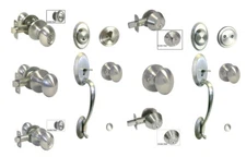 Satin Nickel door knob oval egg entry locks privacy passage deadbolt Brushed 