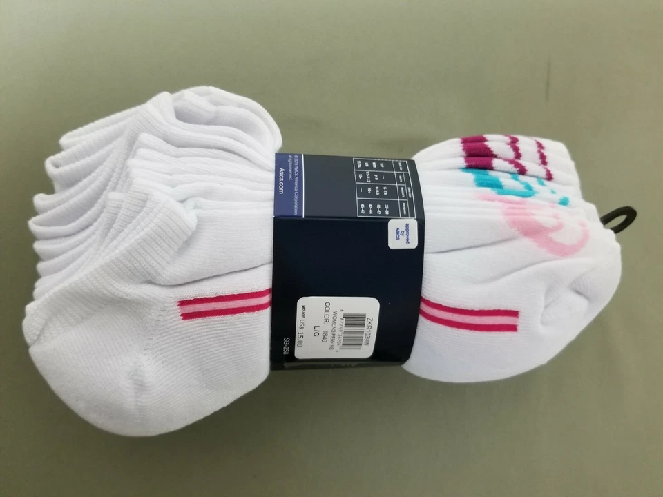 New Asics Womens No Show 6 Pk. Training Athletic Socks. - Image 2 of 4