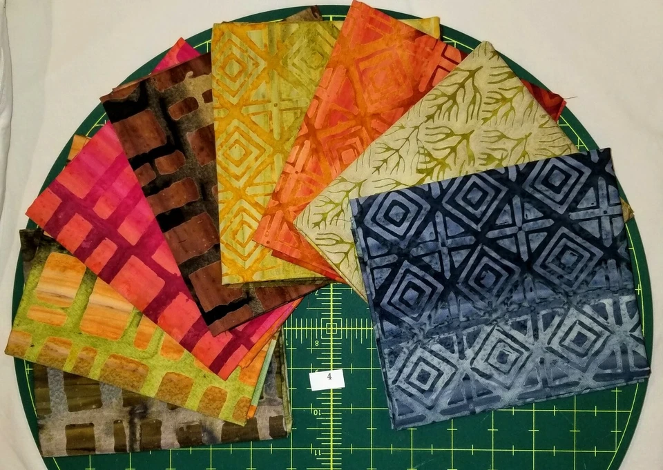 8 Batik Fat Quarters Bundle from Timeless Treasures, Tonga Batiks Passport - Image 4 of 4