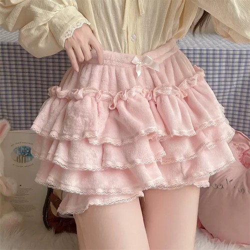 Pantalones Cortos Japoneses Dulces Lolita Kawaii Niñas Bloomers Pantalones Cortos de Peluche Calabaza Lindos - Imagen 6 de 25
