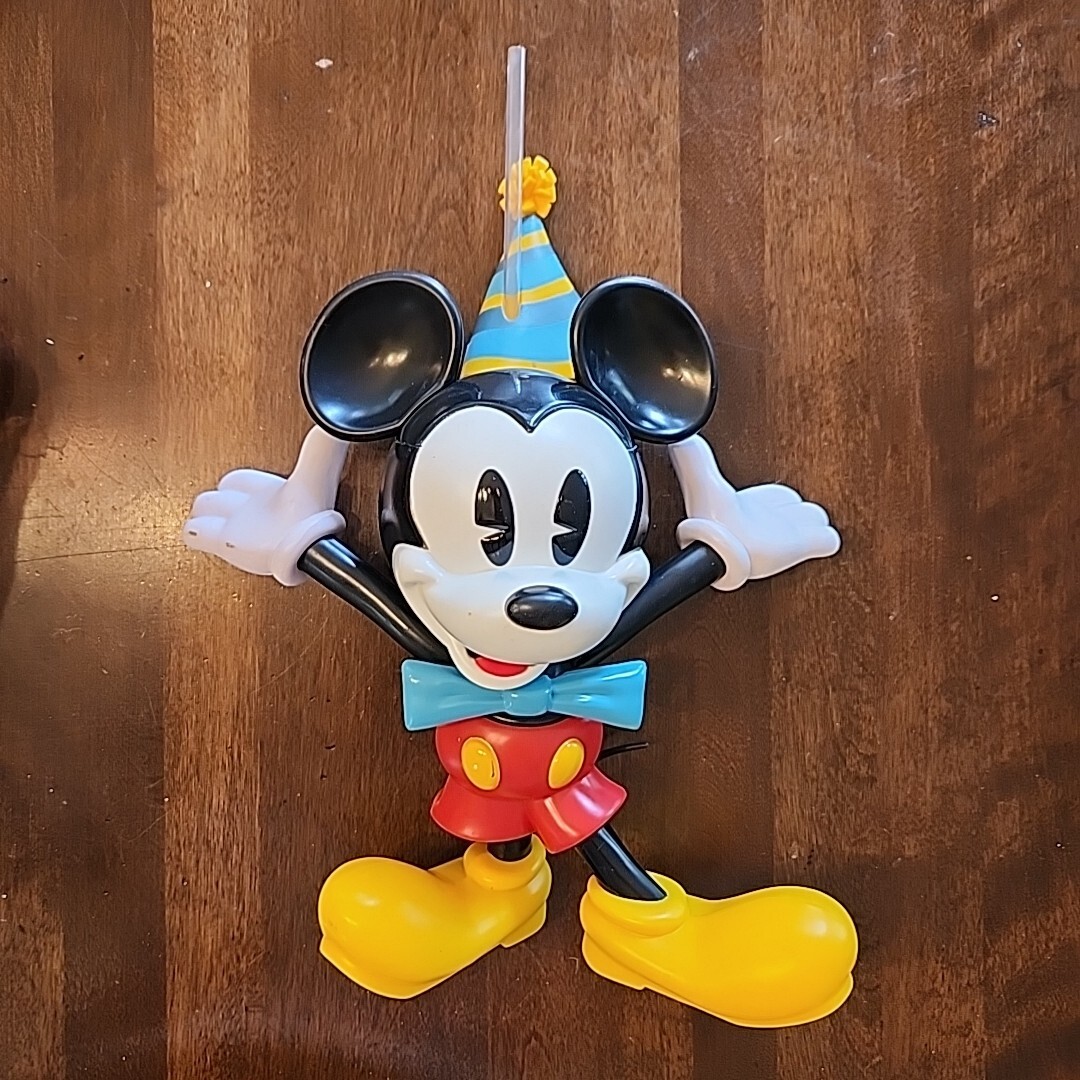 Disney Parks Mickey Mouse 90th Birthday Party Sipper Cup Hat Straw