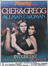 CHER GREGG ALLMAN 1977 German A1 Concert poster NM GUNTHER KIESER