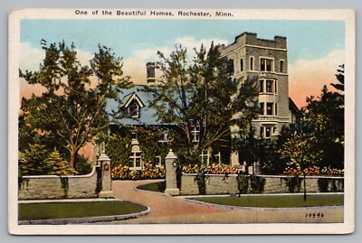 Postcard Home of Dr William Mayo Foundation House Rochester Minnesota Unposted