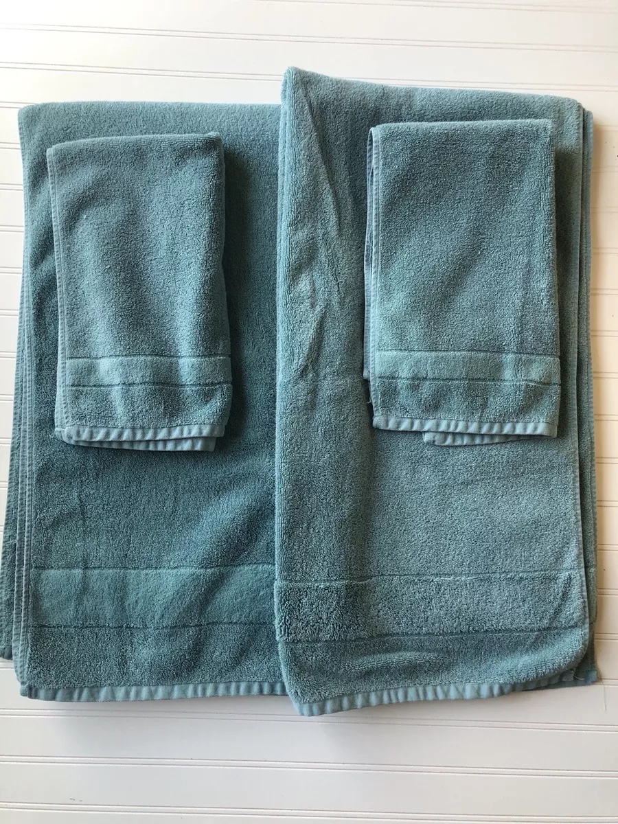 Simply Vera Wang Teal 5 Pc. Turkish Cotton Towel Set With Matching Plush Rug