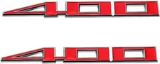 2Pc 400 Emblem Metal Bumper Truck Grill Trim Fender Badge Decal Logo Nameplate