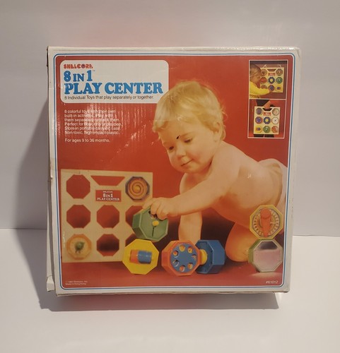 Vintage 1983 Shellcore 8-In-1 Play Center Infant Toy #61012 For Crib Playpen Etc