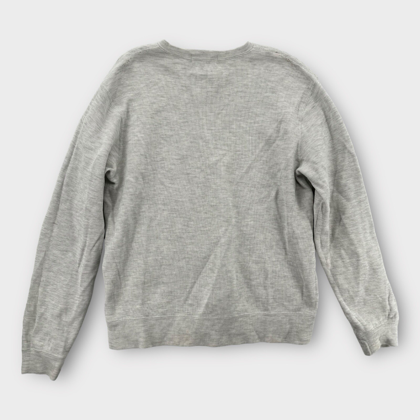 Maglione Polo Ralph Lauren da uomo grigio medio pony felpa da esterno collo a V Y2K
