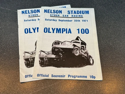 2 x 1971 Nelson BriSCA F1 Stock Car Racing Programme - 25/9/1971