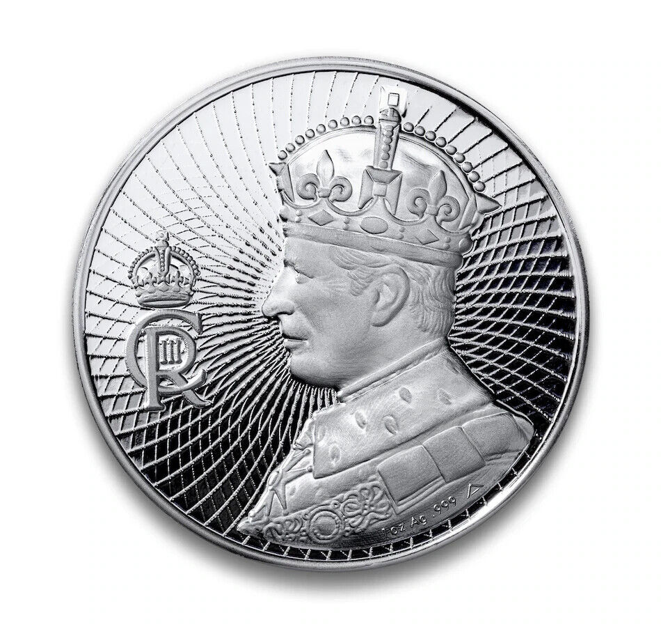 2023 CANADA The CORONATION of King Charles III 1oz .9999 Fine Silver Medallion