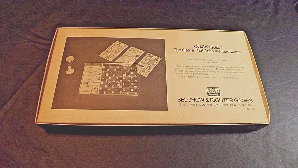 QUICK QUIZ?  BOARD GAME 1978 SELCHOW & RIGHTER CO. - COMPLETE - Image 4 of 4
