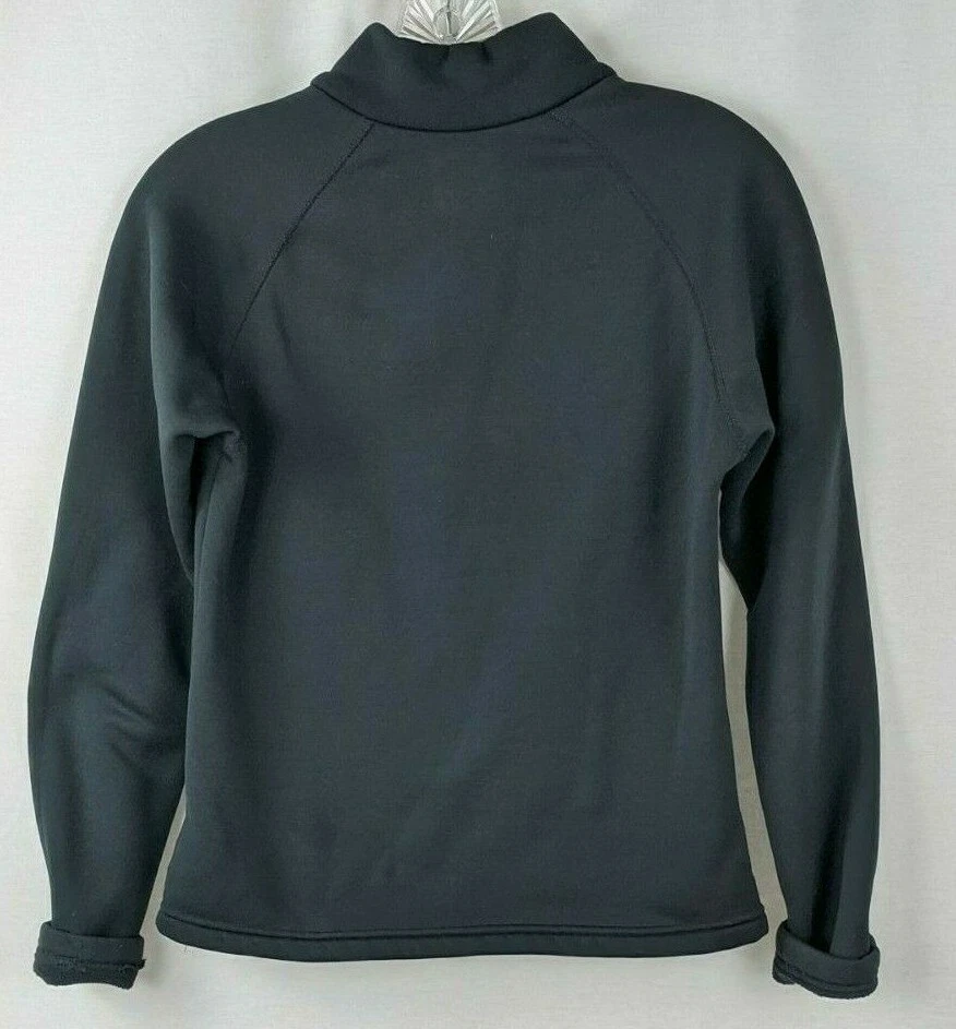 MARKER женщин молнии черный флис лыж оболочка толстовка Athleisure носить SZ M - Изображение 4 из 4