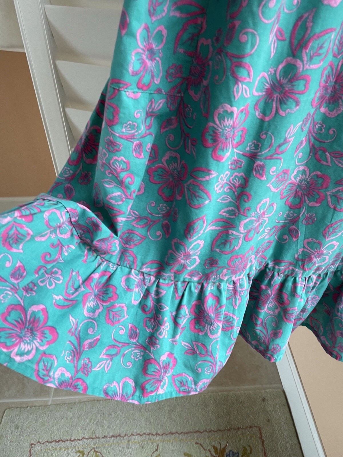 Easy Essentials Cotton Poly Print Pockets Ruffled… - image 7