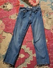 VTG Tommy Hilfiger Denim blue jeans 31/32 old school classic fray hem 27" inseam