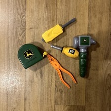 Mixed Lot of Kids Play  Pretend Hand Tools John Deere Caterpillar Etc 5 Pieces