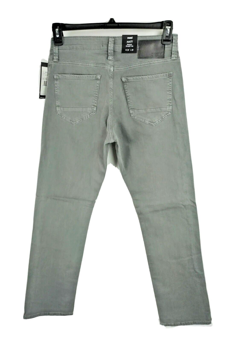 Mavi Matt Relaxed Straight-Leg Jeans For Men - Mid-Rise Classic Denim In Dusty Olive Twill