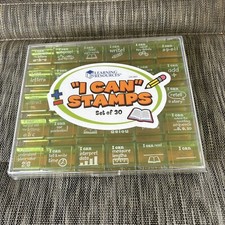 I CAN 30 Rubber Stamps in Storage Case Learning Resources School Teachers