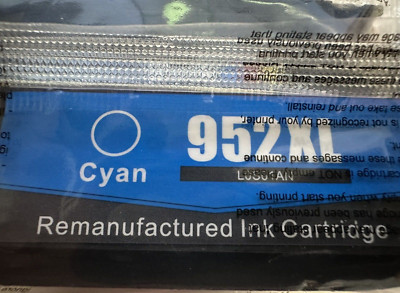 EZ ink 952XL Ink Cartridge CYAN For HP Printers LOS61AN Sealed Pkg
