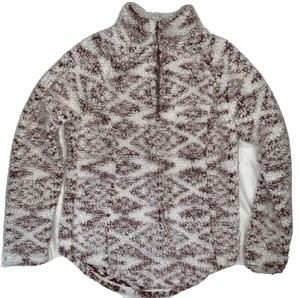 patterned sherpa pullover