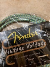 NEW 3 meter / 10 ft. Guitar Lead, Vintage Voltage Turquoise / Yellow