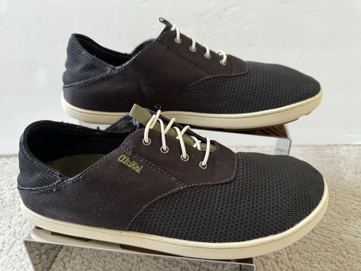 Olukai Nohea Moku Men’s Size Black Mesh Comfort Sneaker Shoes