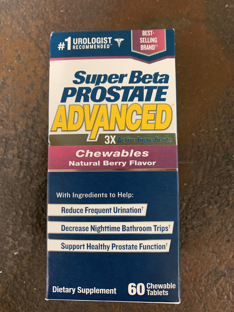 Super Beta Prostate Advanced Berry Flavor Chewables 60 Ct, EXP1/25 #2571