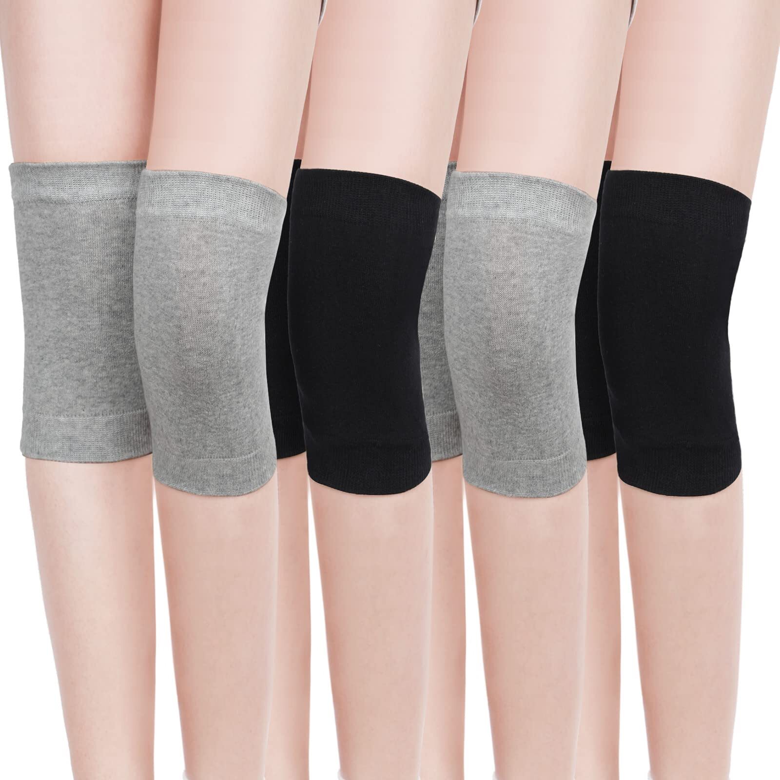 4 Pairs Knee Warmers for Women Men Knee Braces Liner Sleeve Supports