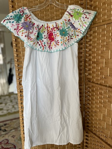 Maria Bonita Vintage Embroidery Mexican Dress Size L