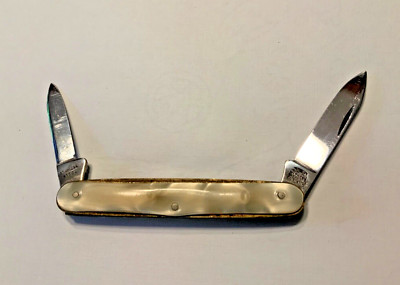 Sheffield Eye Witness Pocket Knife 2 Blades Mother of Pearl Case