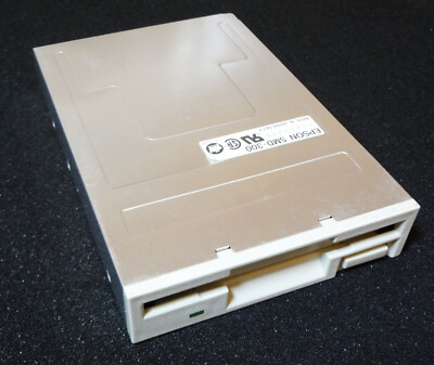 Vintage Epson SMD-300 / SMD-340 3.5'' 1.44 MB Floppy Disk Drive White Bezel
