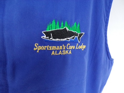 Outer Banks Reversible Vest Jacket Mens Medium Zip Front Zippered Pockets Alaska - Picture 5 of 10