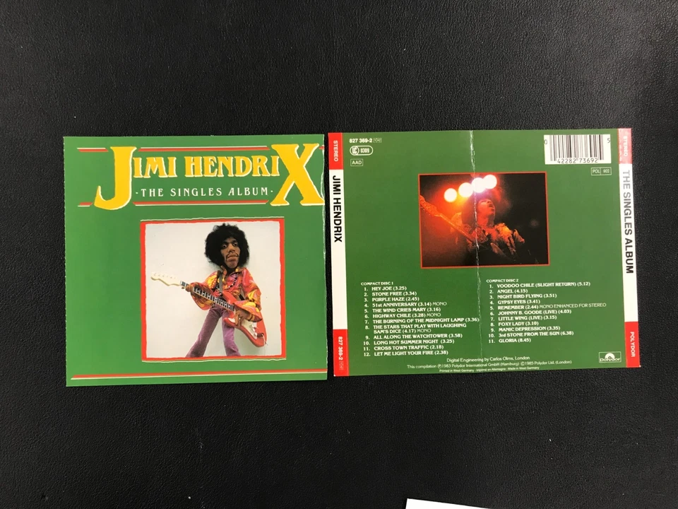 1983 Jimi Hendrix: Singles Album (Disc #2) Germany NM Compilation w/Sleeve Foto 4 de 4
