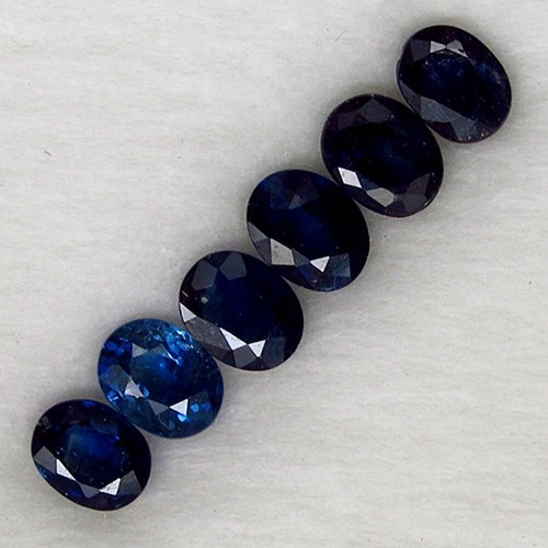 SET FAVOLOSO! 2,25 ct. Top Zaffiro Blu Reale Madagascar OV/4x3 mm.(Normale Riscaldato) - Foto 2 di 4