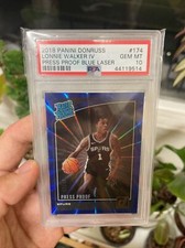 2018 Donruss Rated Rookies Press Proof Blue Laser /49 Lonnie Walker IV PSA 10
