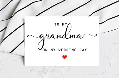 Tarjeta del día de mi boda a mi abuela en mi boda - Tarjeta del día de la boda - Familia de la novia  Foto 2 de 2